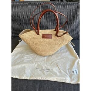 La Maroquinerie Sezane Justine Basket Natural Raffia NWT Purse Bag NEW